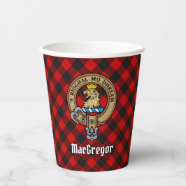 MacGregor Wappen über Rob Roy Tartan Paper Cups Pappbecher