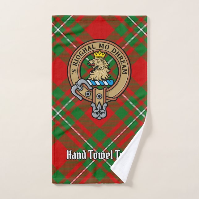 MacGregor Wappen über Tartan Badhandtuch Set (Handtuch)