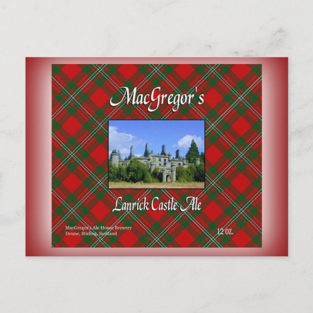 MacGregor's Lanrick Castle Ale Postkarte (Vorderseite)