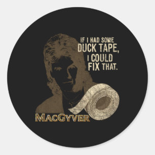 Macgyver Duct Tape Runder Aufkleber