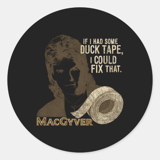 Macgyver Duct Tape Runder Aufkleber (Vorderseite)