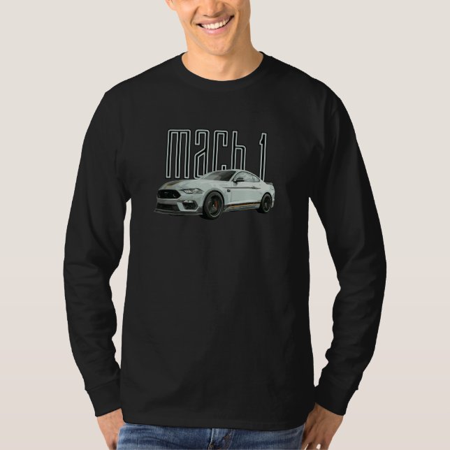 Mach 1 Leistung Auto 5 0 Liter V8 Muskel T-Shirt (Vorderseite)