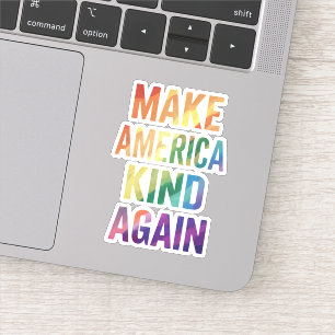Mach Amerika wieder freundlich Regenbogen LGBTQ Sc Aufkleber