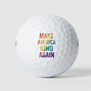 Mach Amerika wieder freundlich Regenbogen LGBTQ Sc Golfball