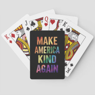 Mach Amerika wieder freundlich Regenbogen LGBTQ Sc Spielkarten