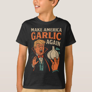 Mach Amerika wieder Knoblauch Resistiere Anti Trum T-Shirt