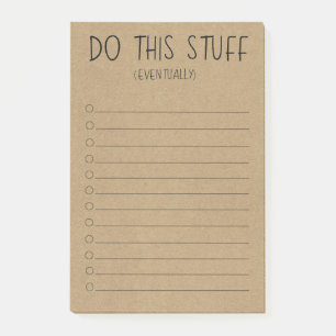 Mach das Zeug irgendwann Post-it Klebezettel