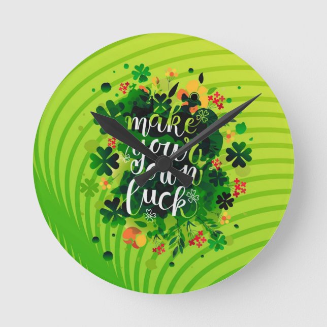 Mach dein eigenes Glück!  Acryl Wanduhren (Vorderseite)