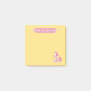 Mach dein eigenes magisches süßes rosa Einhorn gel Post-it Klebezettel
