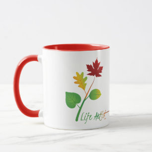 Mach dein Leben zur Kunst: Inspirierender Slogan f Tasse