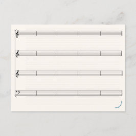 "Mach deine eigene Musik" steigende Taube Postkarte
