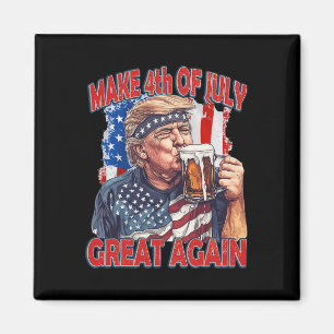 Mach den 4. Juli wieder groß Trump Amerikanische F Magnet