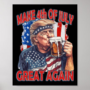Mach den 4. Juli wieder groß Trump Amerikanische F Poster