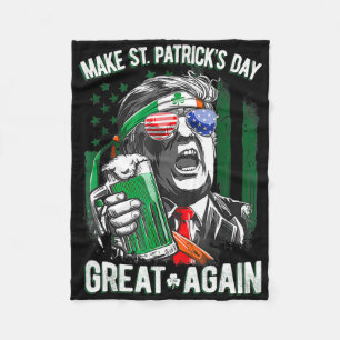 Mach den St. Patrick's Day wieder groß, irischer L Fleecedecke