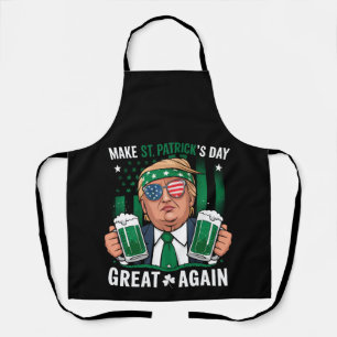 Mach den St. Patrick's Day wieder groß Irish Trump Schürze
