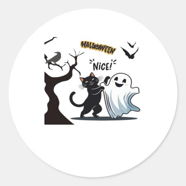 Mach dich bereit für eine spektakuläre Halloween-P Runder Aufkleber (Vorderseite)