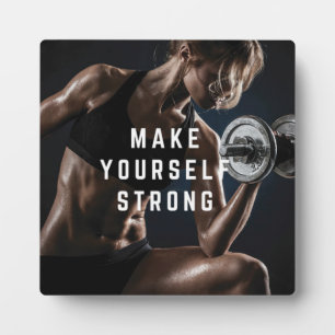 Mach dich STARK! Motivierend Frauenarbeit Fotoplatte