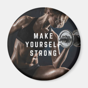 Mach dich STARK! Motivierend Frauenarbeit Magnet