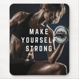 Mach dich STARK! Motivierend Frauenarbeit Mousepad