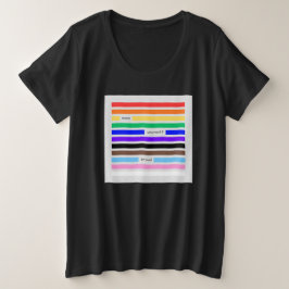 Mach dich stolz Regenbogen-Redaktion Pride 2026 Große Größe T-Shirt