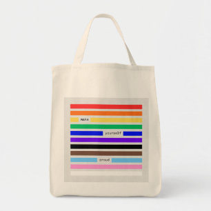 Mach dich stolz Regenbogen-Redaktion Pride 2026 Tragetasche