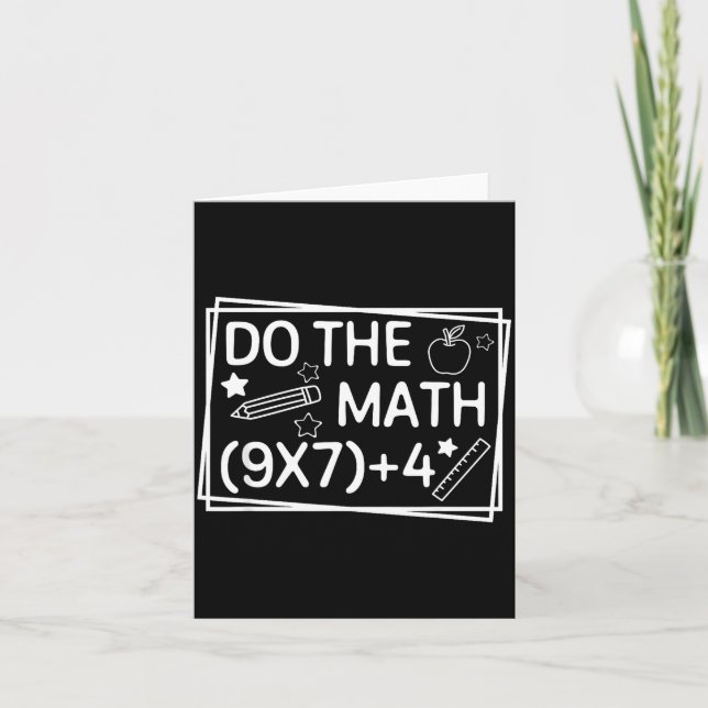 Mach die Mathe 67 Meme Lustig Sechs Sieben Männer  Karte (Vorderseite)