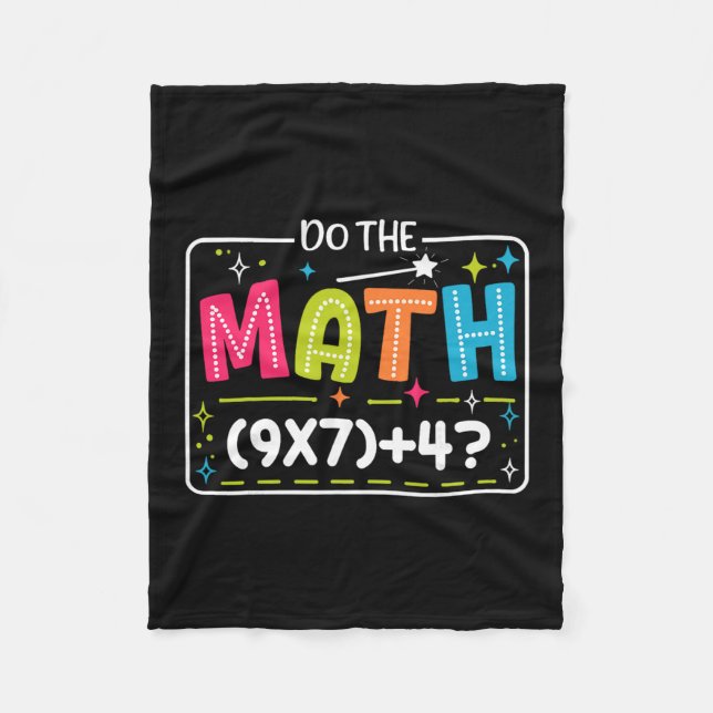 Mach die Mathe 67 Meme Match Lehrer Lustig  Fleecedecke (Vorderseite)