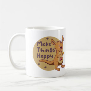 Mach die Sachen glücklich Kawaii lustig niedlich K Kaffeetasse