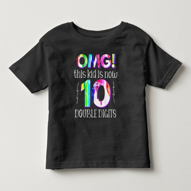 MACH! Dieses Kid ist jetzt 10 zweistellige Paint-T Kleinkind T-shirt (Vorderseite)