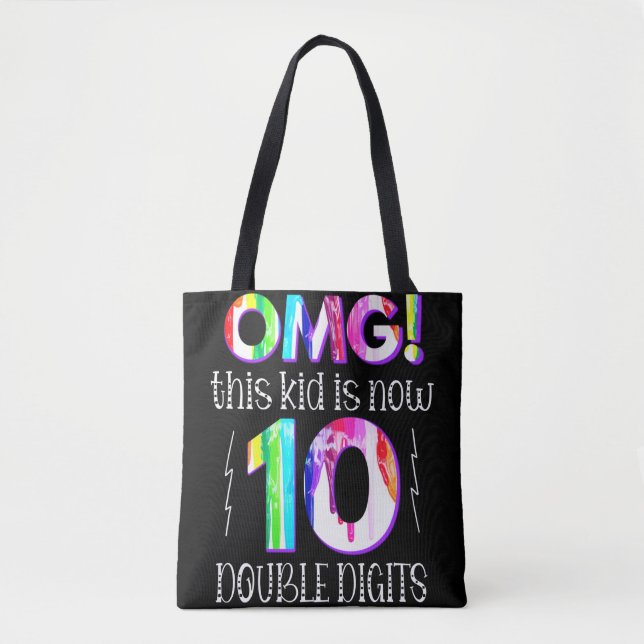 MACH! Dieses Kid ist jetzt 10 zweistellige Paint-T Tasche (Vorderseite)
