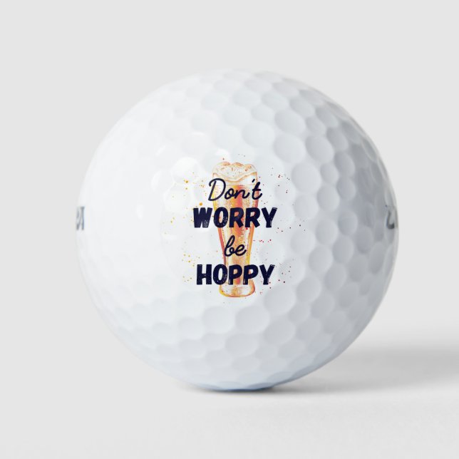 Mach dir keine Sorgen, dass du hoppy bist | Osterf Golfball (Vorderseite)