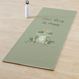 Mach dir keine Sorgen, sei hoppy grüne Froschkrone Yogamatte