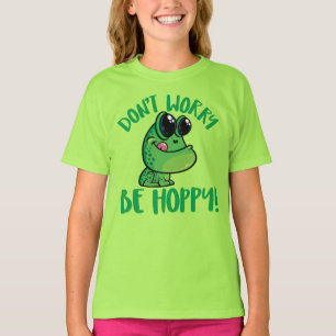 Mach dir keine Sorgen, sei hoppy lächelnder Cartoo T-Shirt
