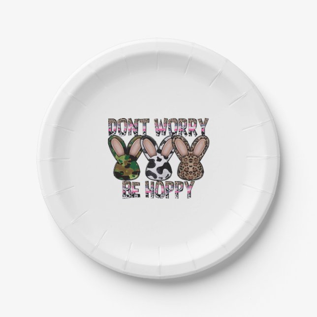 Mach dir keine Sorgen um Hoppy Pappteller (Vorderseite)
