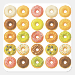 Mach dir Sorgen, sei glücklich! Quadratischer Aufkleber