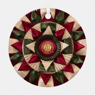 MACH Dog Rosette Custom Christmas Ornament Aus Metall