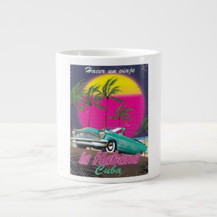 Mach eine Reise nach Kuba Reto 1985 Poster Jumbo-Tasse