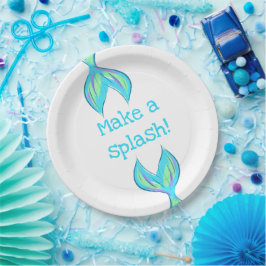 Mach einen Splash! Babyblau Pappteller