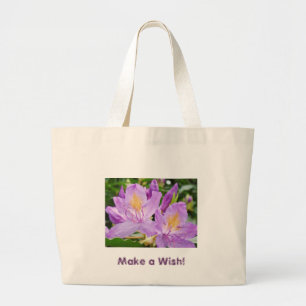 Mach einen Wunsch! Tote Bag Lila Rhododedren Jumbo Stoffbeutel