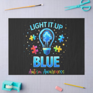 Mach es Blau Autistische Autismus-Bewusstseinsbild Seidenpapier
