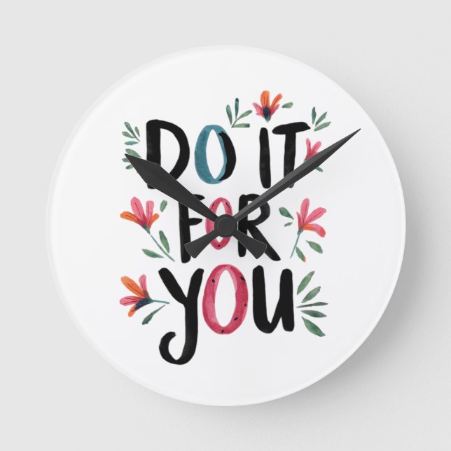 Mach es für dich runde wanduhr (Vorderseite)