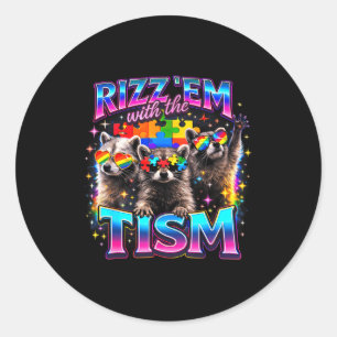 Mach es ihnen mit dem Tism autistischen Waschbären Runder Aufkleber