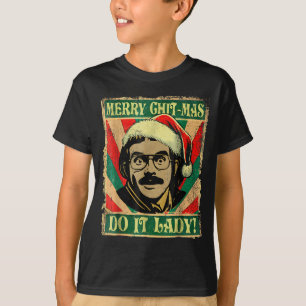 Mach es lustig Chit-mas Weihnachtsmann Hut T-Shirt