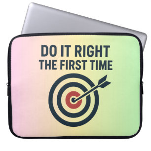 Mach es richtig beim ersten Mal Zero Defects Ziel Laptopschutzhülle