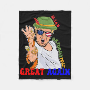 Mach es wieder großartig Lustiges Trump-Bier Fleecedecke