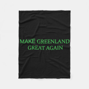 Mach Grönland wieder groß Grüner Trump Meme Männer Fleecedecke