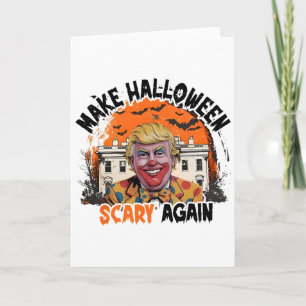 Mach Halloween wieder gruselig Trump Clown Lustig Karte