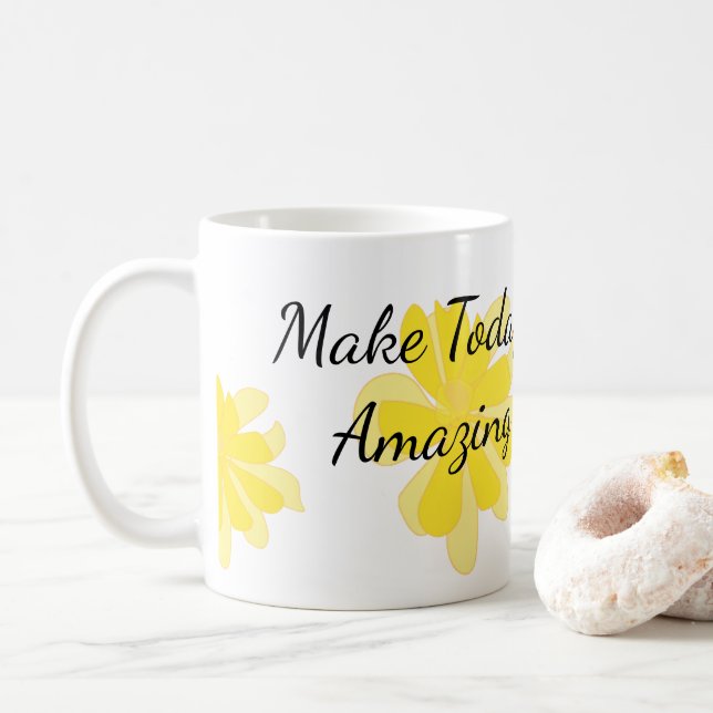 Mach heute toll | Blumige Tasse (Mit Donut)