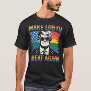 "MACH LGBTQ WIEDER GROSSARTIG" Satirisches Trump-P T-Shirt