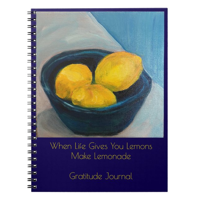 "Mach Limonade" Dankbarkeitstagebuch  Notizblock (Vorderseite)